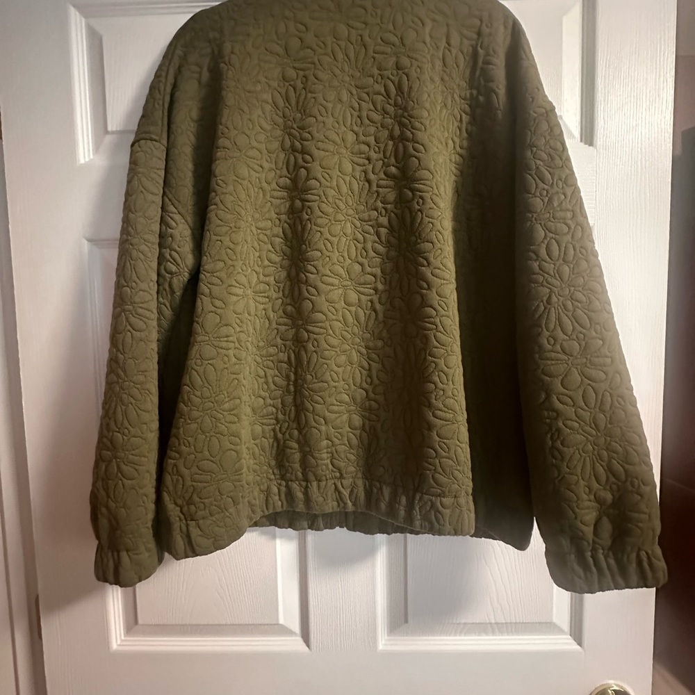 Olive Quilted WoMen's Jacket Size XL - Picture 4 of 5